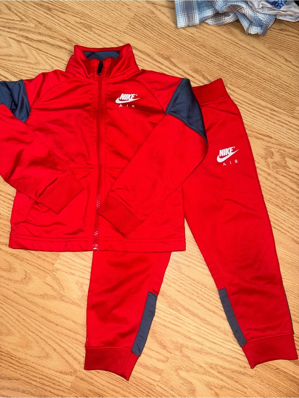 Nike Red and Dark Gray Kids Zip-Front set